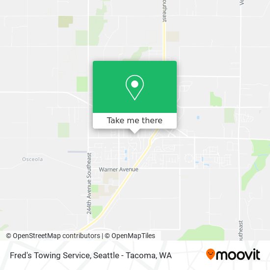 Fred's Towing Service map
