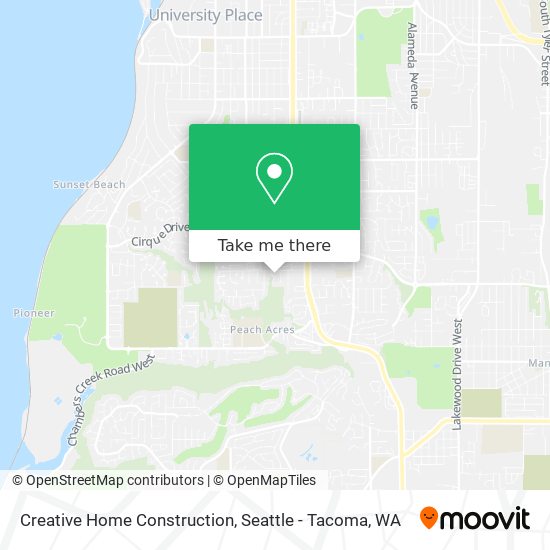 Creative Home Construction map