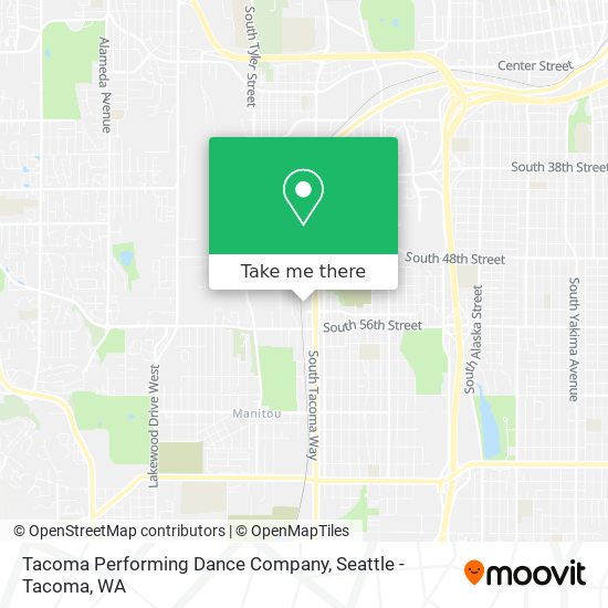 Mapa de Tacoma Performing Dance Company