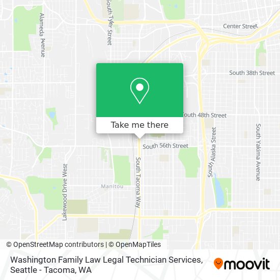 Mapa de Washington Family Law Legal Technician Services