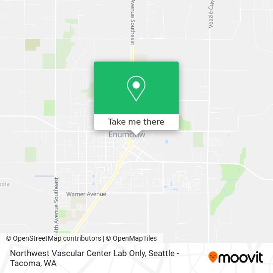 Northwest Vascular Center Lab Only map