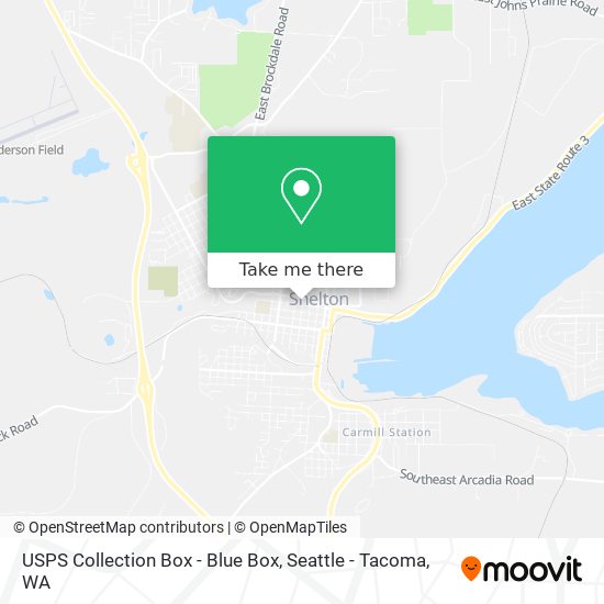 Mapa de USPS Collection Box - Blue Box