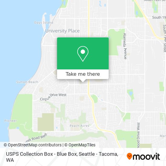 USPS Collection Box - Blue Box map