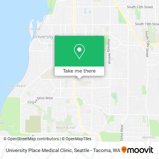 University Place Medical Clinic map