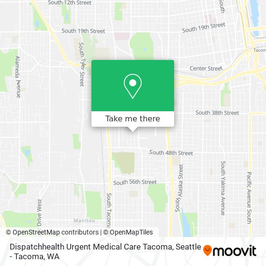 Mapa de Dispatchhealth Urgent Medical Care Tacoma