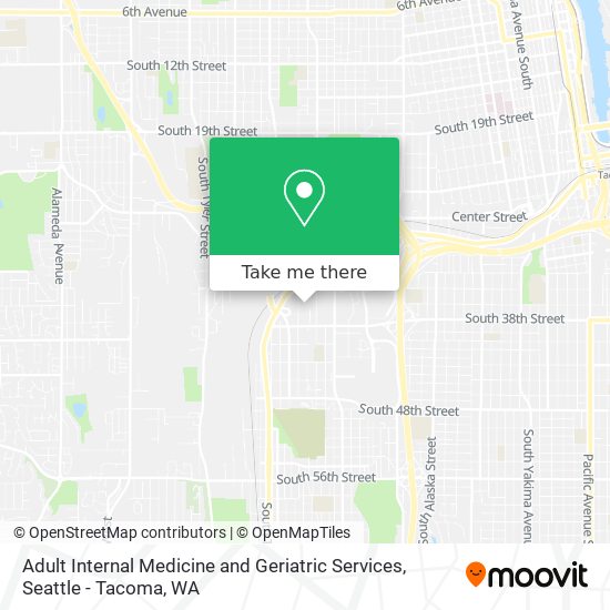 Adult Internal Medicine and Geriatric Services map