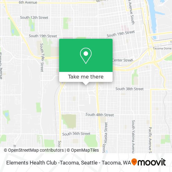 Elements Health Club -Tacoma map