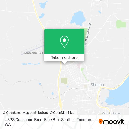 Mapa de USPS Collection Box - Blue Box