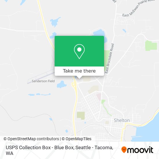 Mapa de USPS Collection Box - Blue Box