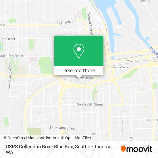 Mapa de USPS Collection Box - Blue Box