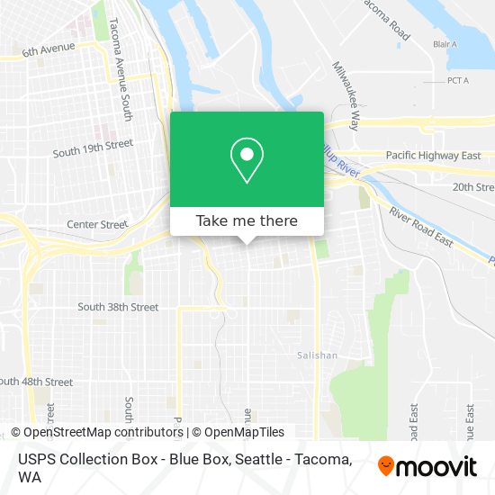 USPS Collection Box - Blue Box map