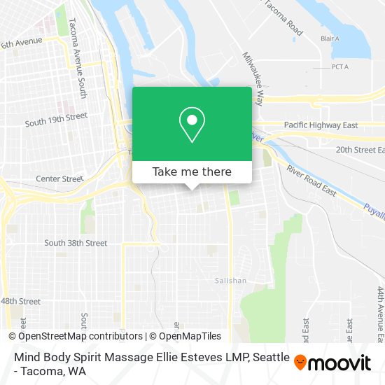 Mapa de Mind Body Spirit Massage Ellie Esteves LMP