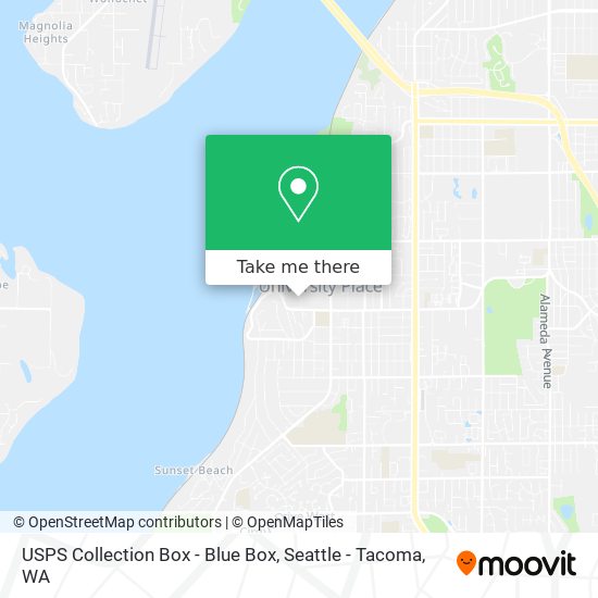 USPS Collection Box - Blue Box map