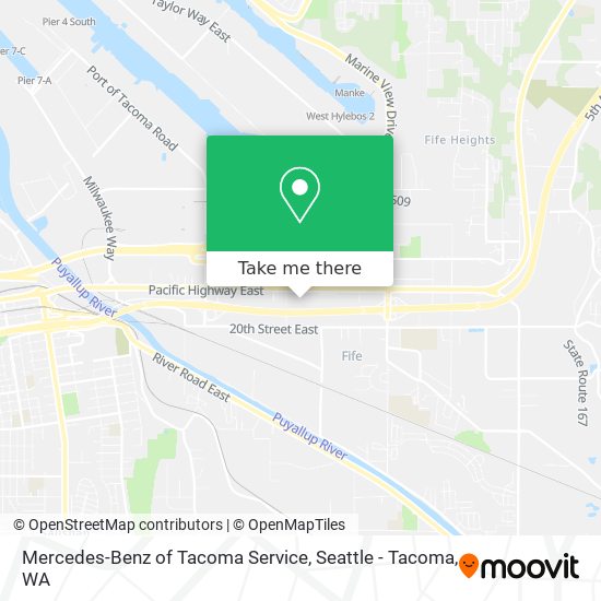 Mercedes-Benz of Tacoma Service map