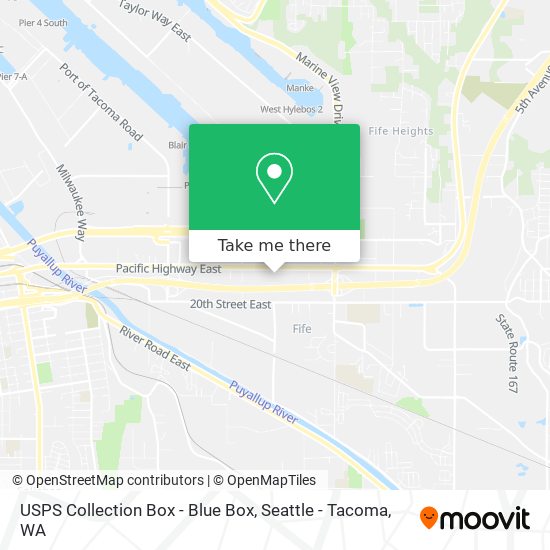 USPS Collection Box - Blue Box map