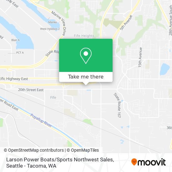 Larson Power Boats / Sports Northwest Sales map