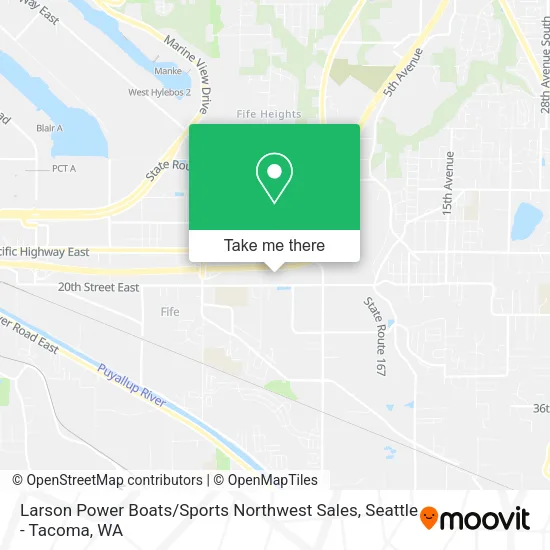 Mapa de Larson Power Boats / Sports Northwest Sales