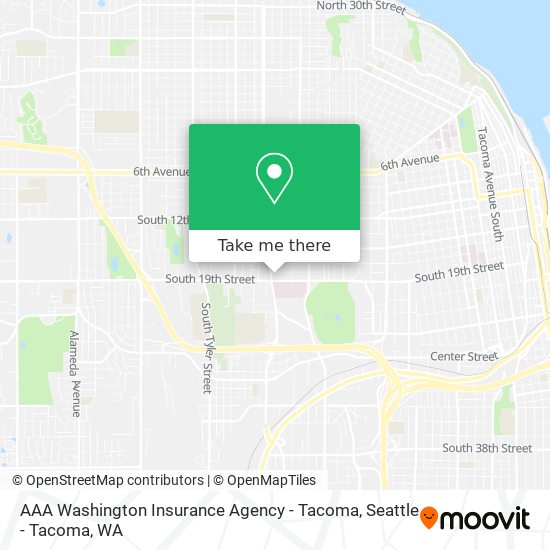 Mapa de AAA Washington Insurance Agency - Tacoma