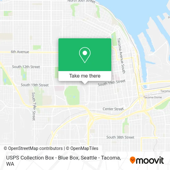 Mapa de USPS Collection Box - Blue Box