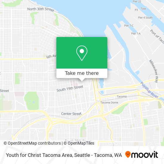 Youth for Christ Tacoma Area map