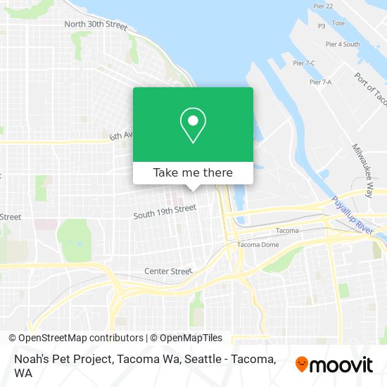 Noah's Pet Project, Tacoma Wa map