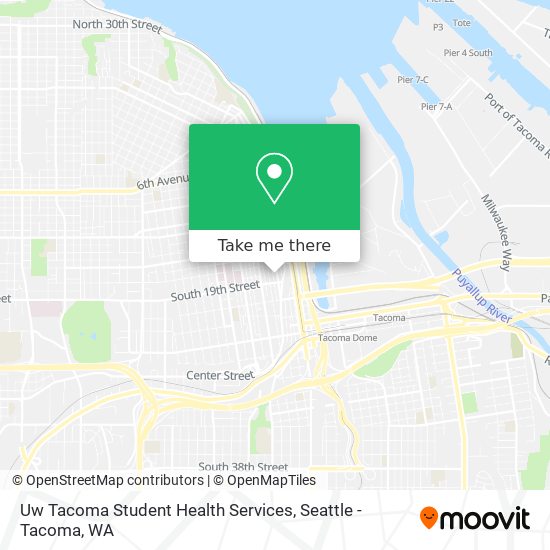 Uw Tacoma Student Health Services map