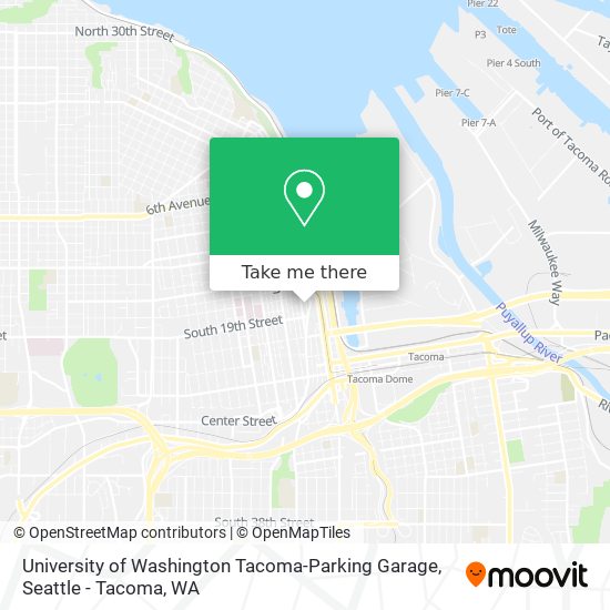 University of Washington Tacoma-Parking Garage map