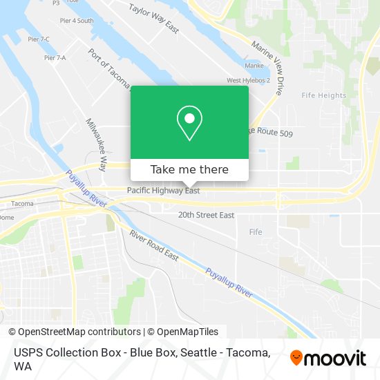 USPS Collection Box - Blue Box map