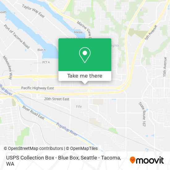 Usps Drop Box Map How To Get To Usps Collection Box - Blue Box In Fife By Bus?