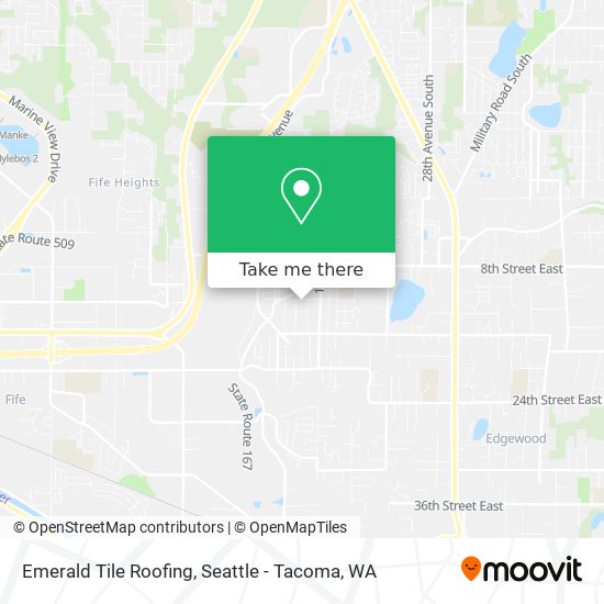 Emerald Tile Roofing map