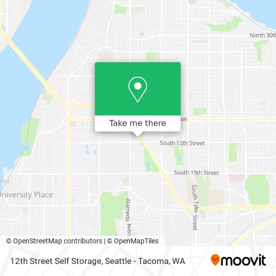 Mapa de 12th Street Self Storage