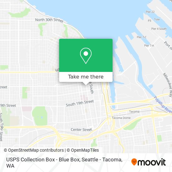 USPS Collection Box - Blue Box map