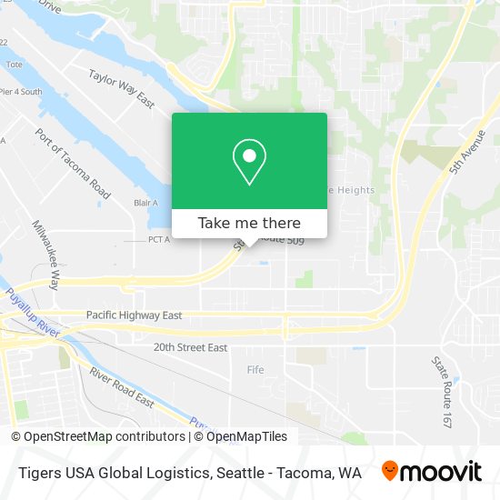 Mapa de Tigers USA Global Logistics