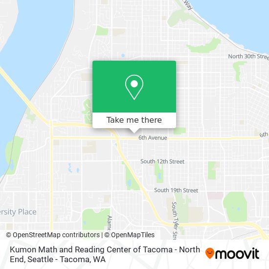 Kumon Math and Reading Center of Tacoma - North End map