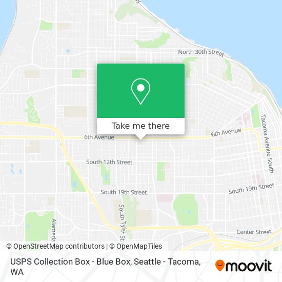 USPS Collection Box - Blue Box map