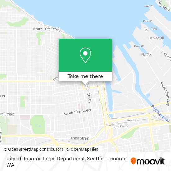 Mapa de City of Tacoma Legal Department