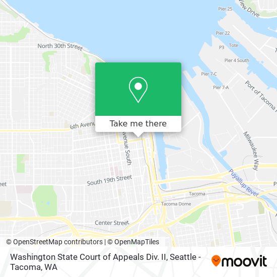 Mapa de Washington State Court of Appeals Div. II