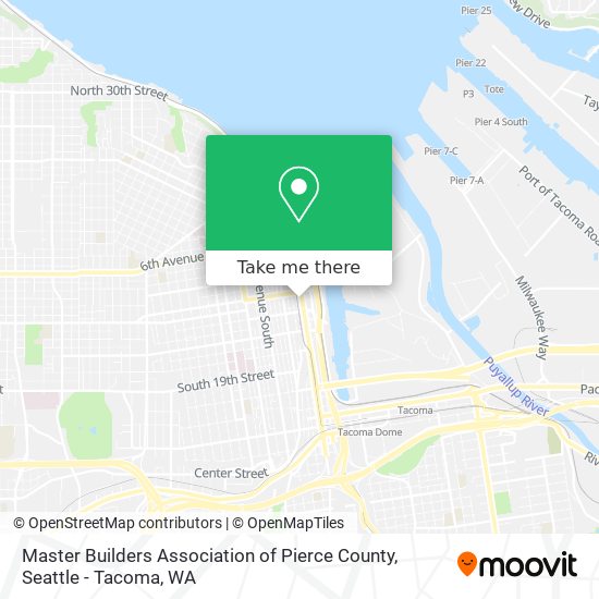 Master Builders Association of Pierce County map