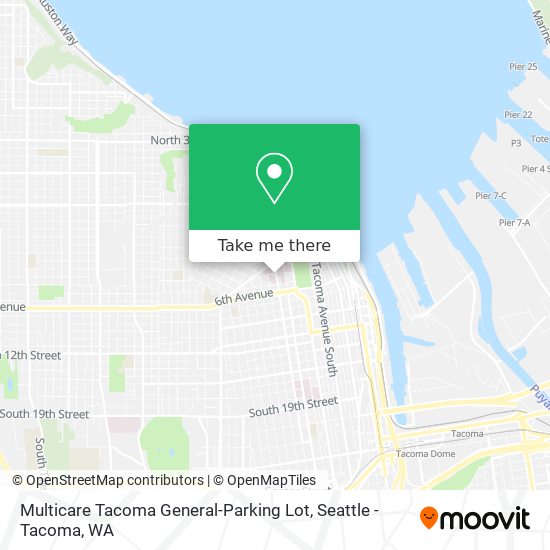 Mapa de Multicare Tacoma General-Parking Lot