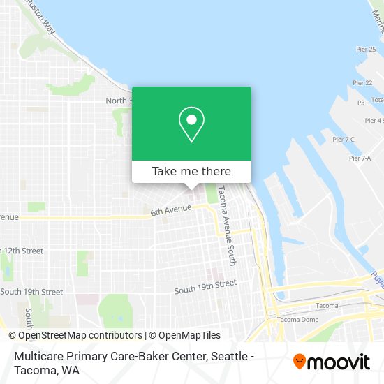 Multicare Primary Care-Baker Center map