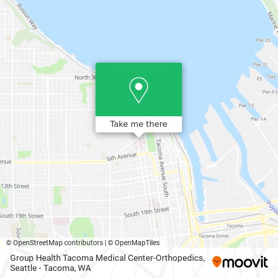 Group Health Tacoma Medical Center-Orthopedics map