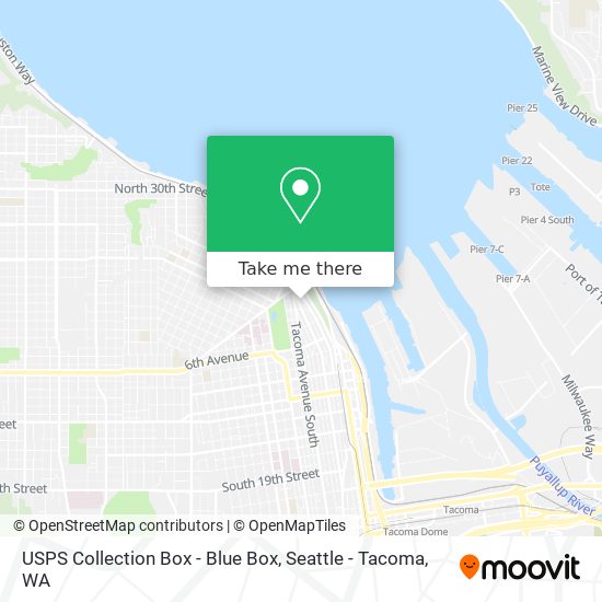 USPS Collection Box - Blue Box map