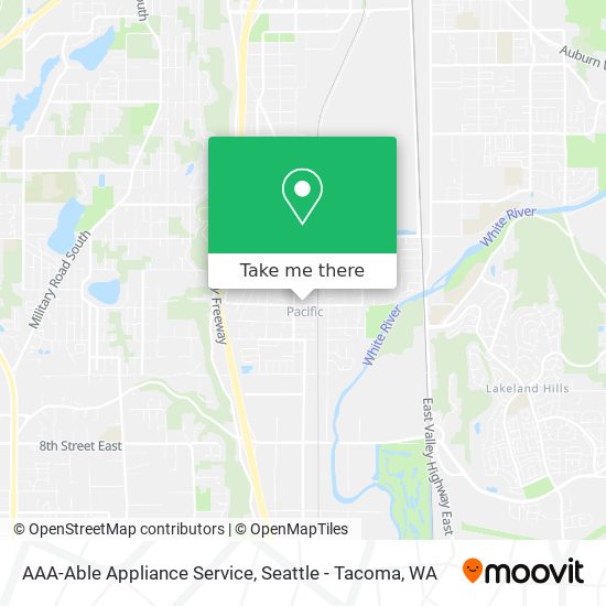 AAA-Able Appliance Service map