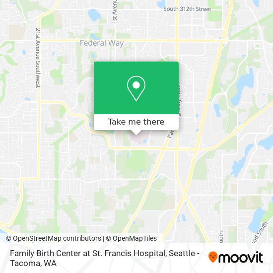 Family Birth Center at St. Francis Hospital map