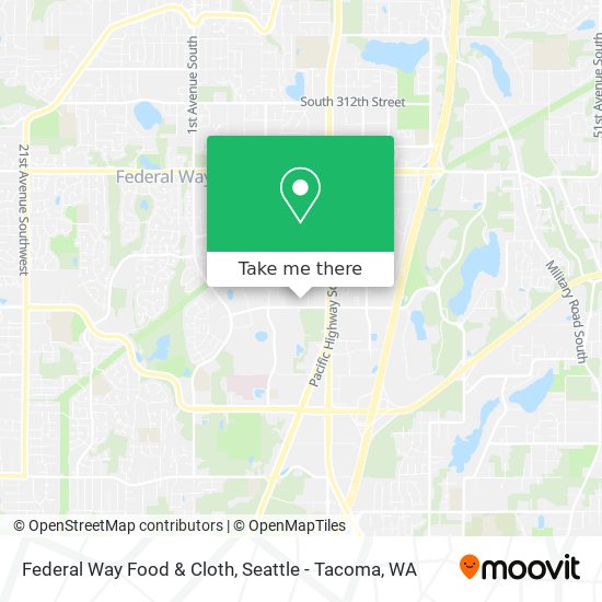 Federal Way Food & Cloth map