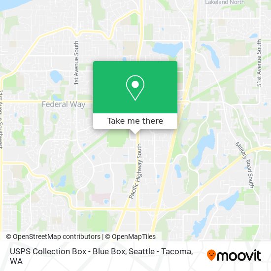 Mapa de USPS Collection Box - Blue Box