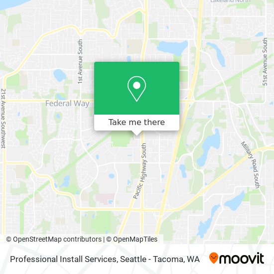 Professional Install Services map