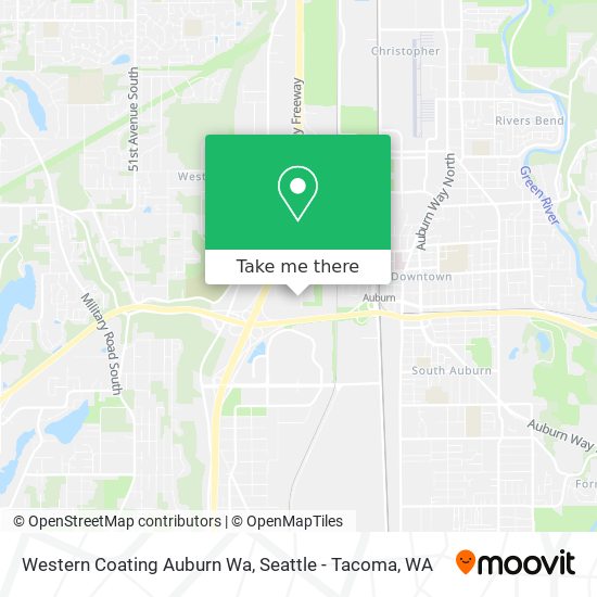 Western Coating Auburn Wa map