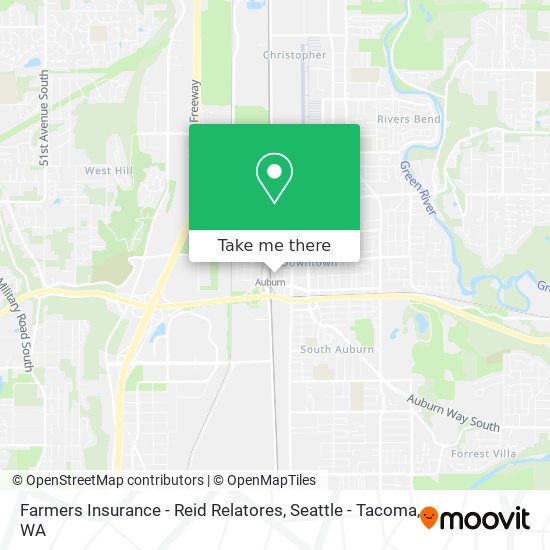 Farmers Insurance - Reid Relatores map