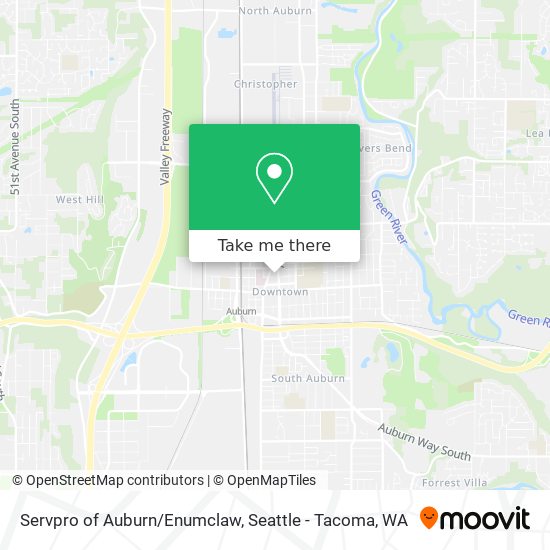 Servpro of Auburn/Enumclaw map